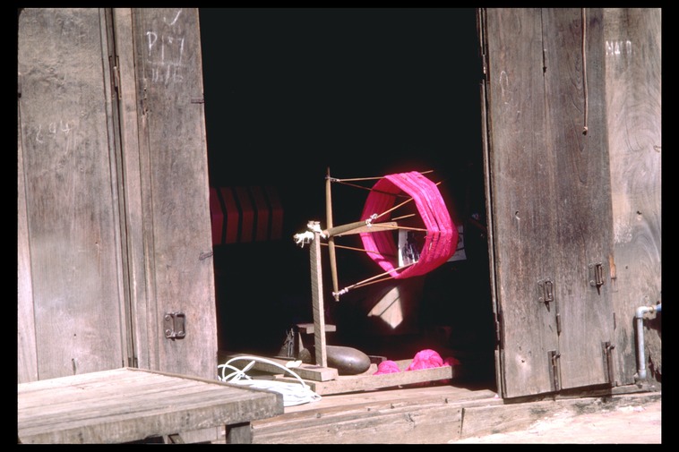 Spinning wheel, Chiang Mai, Thailand, 1986