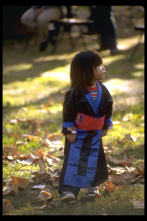 White Hmong toddler, Rancho Cordova, 1984
