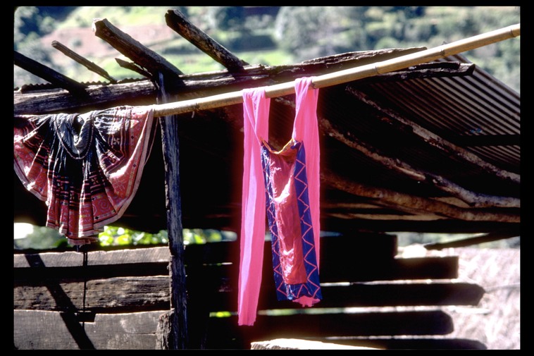 Laundry line, Mae Sa Mai, Thailand, 1986