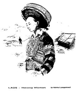 Striped Hmong girl